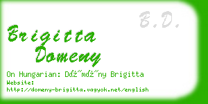 brigitta domeny business card